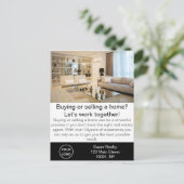 Moderner Real Anwesen Agent individuell anpassbar Postkarte (Stehend Vorderseite)