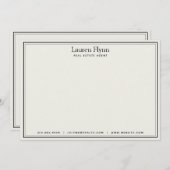 Moderner Real Anwesen Agent Personalisiert Station Mitteilungskarte (Vorne/Hinten)