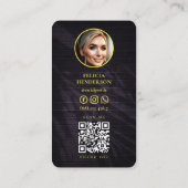 Moderner Real Anwesen Agent Realtor Glühender Lieb Visitenkarte (Rückseite)