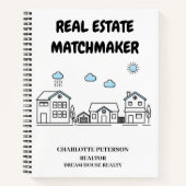 Moderner Real Anwesen Agent Realtor Notizblock (Vorderseite)
