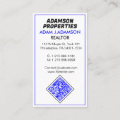 Moderner Real Anwesen Agent (Realtor QR) Broker Visitenkarte (Rückseite)