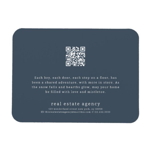 Moderner realer Anwesen Business Holiday Magnet (Horizontal)