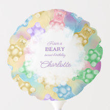 Moderner, realistischer, Niedlicher Bärenballon vo