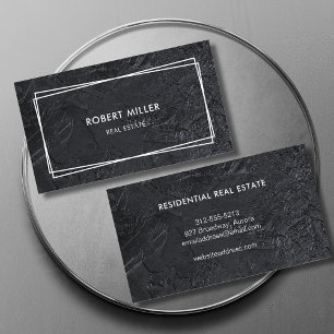 Moderner Realtor Black Stone Visitenkarte