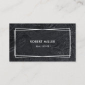 Moderner Realtor Black Stone Visitenkarte (Vorderseite)