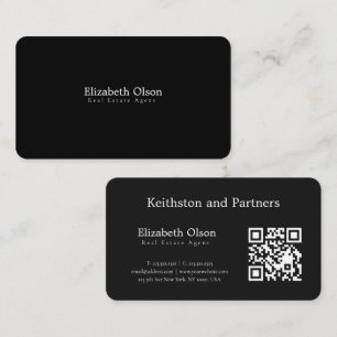 Moderner Realtor-Promotion im einfachen QR-Code-St Visitenkarte