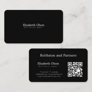 Moderner Realtor Promotional einfacher QR-Code-Sti Visitenkarte