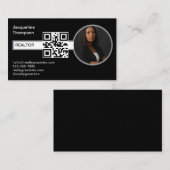 Moderner Realtor Real Anwesen Agent Foto QR Code Visitenkarte (Vorne/Hinten)