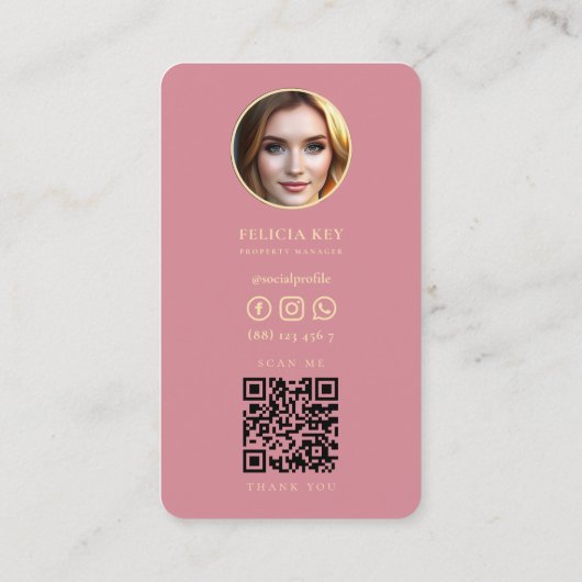 Moderner Realtor Real Anwesen Agent Foto QR Code Visitenkarte (Rückseite)