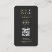 Moderner Realtor Real Anwesen Agent Monogram Black Visitenkarte (Rückseite)