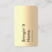 MODERNER REALTOR REAL ANWESEN AGENT SCHWARZGOLD VISITENKARTE (Vorderseite)