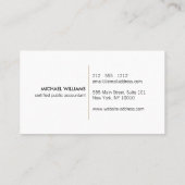 Moderner Rechnungsführer, Rechnungslegung II Visitenkarte (Rückseite)