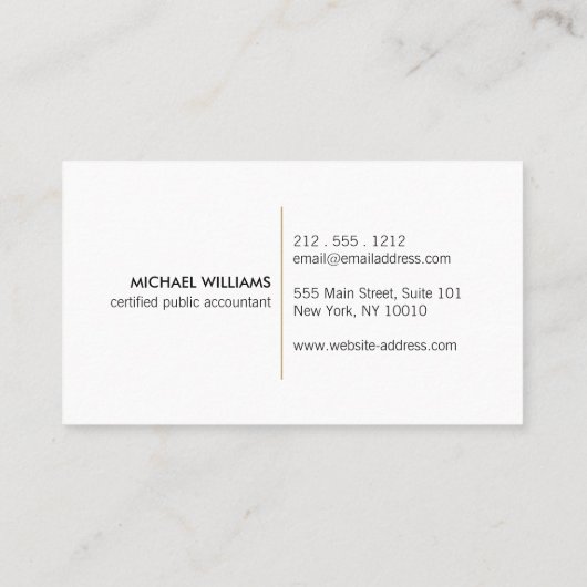 Moderner Rechnungsführer, Rechnungslegung II Visitenkarte (Rückseite)