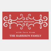 Moderner Rechteckiger Aufkleber (Vorderseite)