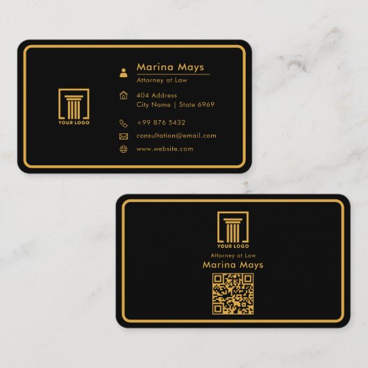 Moderner Rechtsanwalt | Einfache Visitenkarte (Vorne/Hinten)