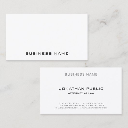 Moderner Rechtsanwalt für elegante Vorlage Visitenkarte (Vorne/Hinten)