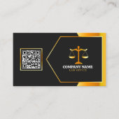 Moderner Rechtsanwalt für Schwarze, Gold, Office J Visitenkarte (Vorderseite)