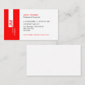 Moderner Red and White Consultant - Visitenkarte (Vorne/Hinten)