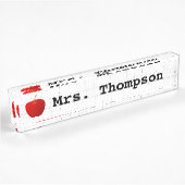 Moderner Red Apple Lehrer Namensplakette