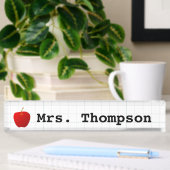 Moderner Red Apple Lehrer Namensplakette