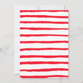 Moderner Red Brush Script Foto Abschluss Ankündigung (Rückseite)