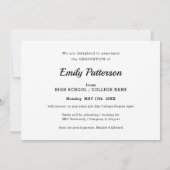 Moderner Red Elegante Script Foto Abschluss Ankündigung (Rückseite)