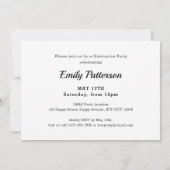 Moderner Red Elegante Script Foto Abschluss Einladung (Rückseite)