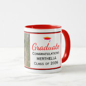 Moderner Red Foto Abschluss Tasse (VorderseiteRechts)