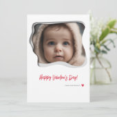 Moderner Red Foto Valentinstag Feiertagskarte (Stehend Vorderseite)