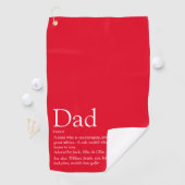 Moderner Red Fun Cooler Vater Daddy Father Definit Golfhandtuch (Insitu)