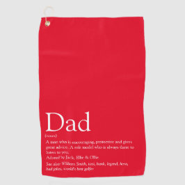 Moderner Red Fun Cooler Vater Daddy Father Definit Golfhandtuch