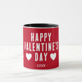 Moderner Red Happy Valentine's Day Boyfriend Tasse (Zentrum)
