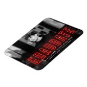 Moderner Red Neon Foto Abschluss Magnet (Linke Seite)