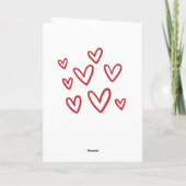 Moderner Red Nurse Valentinstag Feiertagskarte (Rückseite)