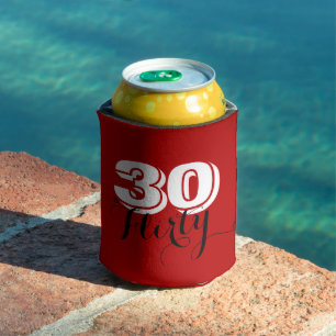 Moderner Red White 30 & KOKETT Birthday CHEERS Spa Dosenkühler
