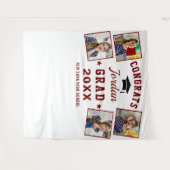 Moderner Red White Abschluss 4 Foto Stand Hintergr Wandteppich (Vorderseite (Horizontal))