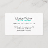 Moderner Redakteur des Autorenverlags Türkis Visitenkarte (Rückseite)