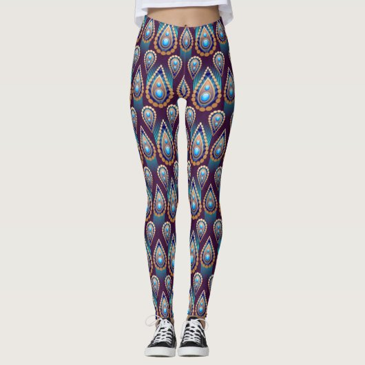 moderner Regen fällt Leggings (Vorderseite)