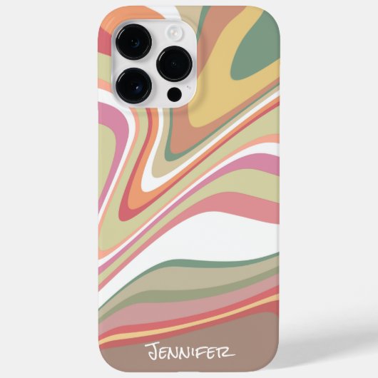 Moderner Regenbogen Abstrakte Personalisierte Insp Case-Mate iPhone Hülle (Rückseite)