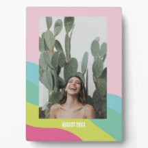 Moderner Regenbogen-abstrakter Tischrahmen