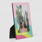 Moderner Regenbogen-abstrakter Tischrahmen Fotoplatte (Seite)