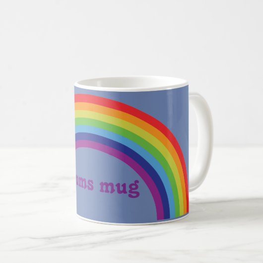 moderner Regenbogen der Mama-Tasse Kaffeetasse (VorderseiteRechts)