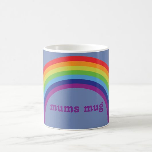 moderner Regenbogen der Mama-Tasse Kaffeetasse (Mittel)