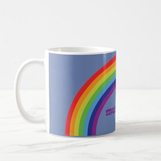 moderner Regenbogen der Mama-Tasse Kaffeetasse (Links)