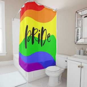 Moderner Regenbogen Duschvorhang