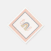Moderner Regenbogen Erster Geburtstag Napkin - Mäd Serviette (Ecke)