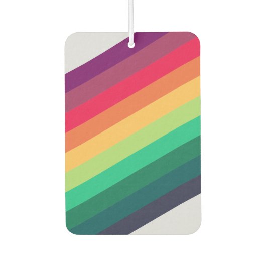 Moderner Regenbogen | Farbiger LGBT-Gay Pride Autolufterfrischer (Vorderseite)