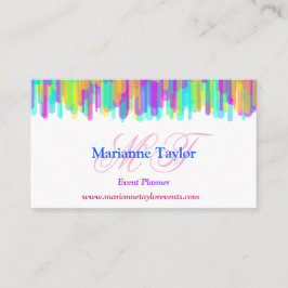 Moderner Regenbogen-farbiger Tropfen Visitenkarte