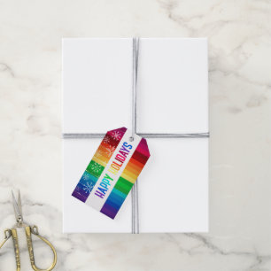 Moderner Regenbogen-Feiertag Geschenkanhänger