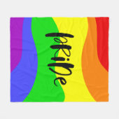 Moderner Regenbogen Fleecedecke (Vorderseite (Horizontal))